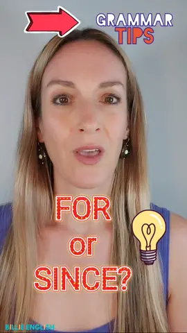 👉 FOR or SINCE? 🇬🇧 Grammar Tip! 🤓💬 These two words are often used with the present perfect tense and many students confuse the them. Learn a simple trick so you'll always get this right from now on! 💯 . . . . #grammar #englishgrammar #grammarrules #grammartips #tenses #since #presentperfect #speakfluently  #english #englishteacher #englishrules #learnenglish #englishlesson #englishteacher #englishteachersoftiktok  #englishphrases #ingles #aprendeingles #idiomas #cursodeingles #speakingenglishpractice  #englishspeaking #englishtips  #englishlanguage 