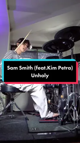 Sam Smith (feat.kim petras) - Unholy⚡︎⚡︎⚡︎ #samsmith #kimpetras #unholy #drums #drumcover #fypシ #foryouシ #rock #metal #hiphop #rap