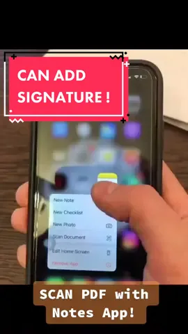 You can easily scan a document, save it as a PDF and even sign it using Notes on your iPhone👍  #iphone #iphonetricks #iphonehacksyouneedtoknow #iphone14promax #iphone14pro  #iphone14ios #iOS #fyp #fypシ 