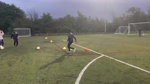 #fyp #foryou #foryoupage Friday training in the rain #shooting #finishing #rain #committed #eversley #football #basildontownyfc 