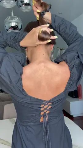 Easy low bun ✨#hairhacks101 #hairhack #hairstylist #hairtutorial 