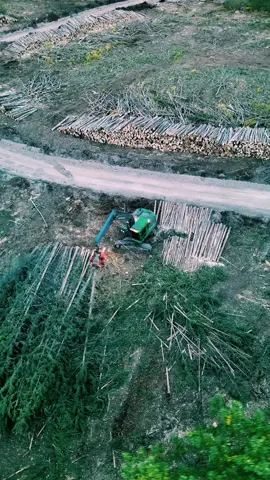 Beautiful night from a couple nights ago! #logging #loggingislife #johndeere #logger #loggertok #processor #fypシ #fyp #drone #cinematic 
