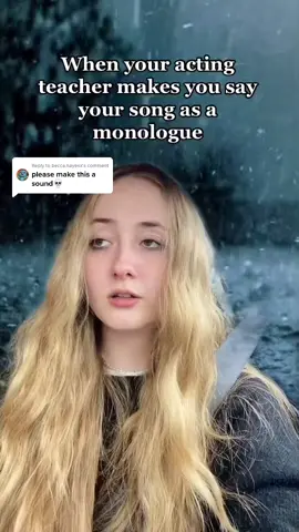 Replying to @becca.hayesx what song would make the worst dramatic monologue? Let me know in the comments and also follow for more! #theatreschool #dramaschool #theatreclass #dramaclass #dramateacher #broadway #theatrekid #theatrekidtok #bway #theatrekidcheck #musicals #actor #acting #funny #relatable #fyp #viral 