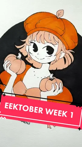 🎃 First week of #HappyEEKtober Art challenge!!  Here is my artwork for the first weeks theme, Pumpkin 🎃  #halloween #october #artchallenge 
