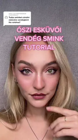 Válasz @user7066706908328 részére ha kevesled a lilát, a szemhéjadra a rózsa helyett is pasztell lila színt válassz!😘💜 Szerintem egy ilyen csillogós és elegáns sminkkel nem lőhetsz mellé egy esküvőn!☺️ #sminktutorial #esküvőismink #esküvőivendégsmink #lilasmink #sminktippek #sminktips #elegánsnők #csillogó #sminkajánló #sminktanács #ősziesküvő #lagzibamegyünk #lagziba #sminkmánia #magyarsminkes #magyar #sminkes #smink #sminkesvideo #lepesrollepesre #sminktiktok 