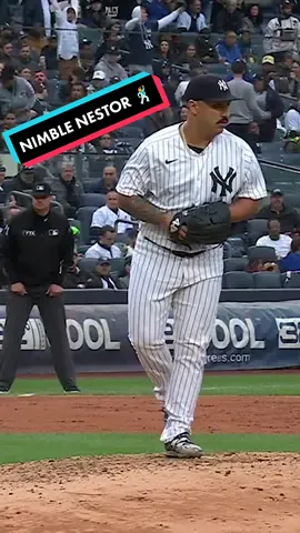 Nimble Nestor 🕺 #yankees #MLB #baseball #nestorcortes #pitcher #funny #fyp 