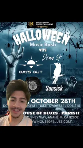 OCTOBER 28 @ HOUSE OF BLUES ANAHEIM tickets will be available at the link in our bio! #livemusic #performance #performanceart #mathrock #emo #progrock  