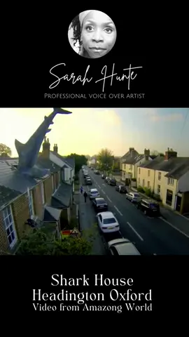 The Headington Shark is a rooftop sculpture located at Oxford, England, depicting a large shark embedded head-first in the roof of a house.#SarahHunte