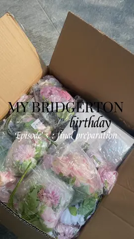 final preparation🤍 #birthdaypreparation #birthdaydecoration #inspi #bridgertontheme 