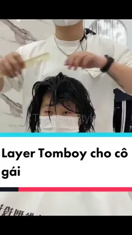 Cô gái cắt tóc ngắn lột xác thành tomboy với mái tóc Layer Two Block . #tocnam #tocdep #tomboy #Master2022byTikTok #chiase 