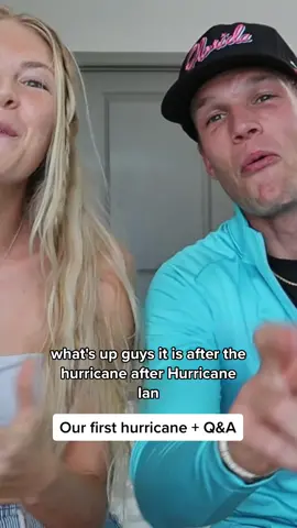 One of the scariest things we’ve had to go through. Pray for Florida 🙏🏻🫶🏻 link is in our bio to watch our experience #hunnaxlib #couple #reaction #hurricaneian #hurricane #foryou #fyp 