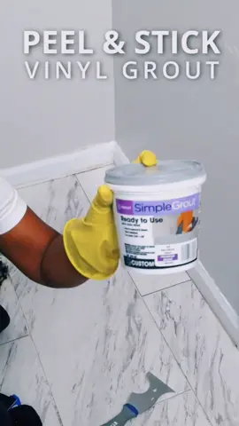 Whoa! 🤯 Groutable Peel and Stick vinyl tiles are changing the DIY flooring game! 🏈😄#diypowercouple #vinyltiles #smallbathroomflooring #peelandstick #peelandsticktile #vinylgrout #groutablevinyltile #diycouple #bathroomflooring #homeupdatesonabudget