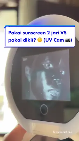 Membalas @keranggoreng gimana keliatan kan bedanyaaa? 🥹 abis ini eksperimen apa lagi yaaa #skincarebyjessi #jessisunscreen #uvcamera #sunscreen #gayaditiktok #skincare 