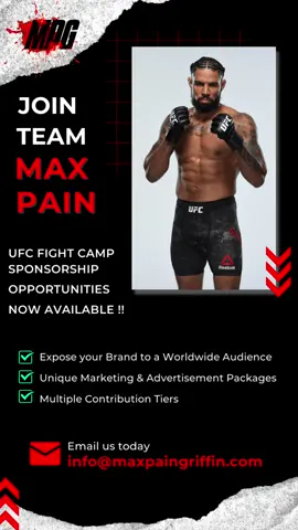 Join #TeamMPG today! Be part of #CampPAIN for #UFCVegas on Oct 29th vs Tim Means 😈  #UFC #maxpain #maxpain #maxpainarmy #maxpaingriffin #fighter #fightbets  