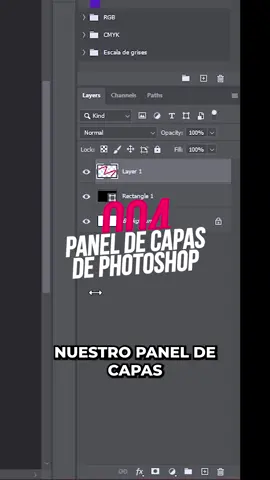 004 - Panel de capas de Photoshop #streamersoftiktok #photoshoptutorial #photoshopskills 
