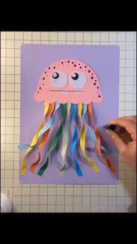 DIY Creative Jellyfish Painting#handmade #forkids😋 #familytime #foryoupage #kidshandmade #creativhandmade #diyideas #kidsdiy 