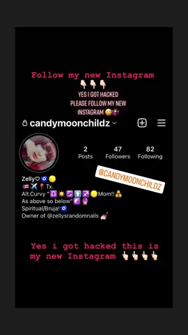 Yes it finally happened to me 🥺 i got hacked 🤦🏻‍♀️ please follow my new Instagram @candymoonchildz😅🤷🏻‍♀️ #f#fypi#igothackedn#newigf#fypシf#followme
