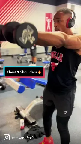 Chest & Shoulders 🔥💪🏽 Save this one for later! ⬇️ #gym #chestworkout #shoulderworkout #Fitness #FitTok #GymLife #musclebuilding #workout #foryou #fyp 