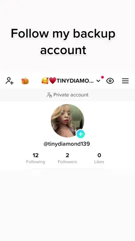 Follow my backup account 