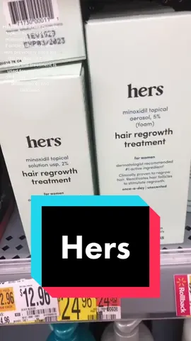 Hers #minoxidile #tictochair #hairlosstok #tictochaircare #alopecia #hair #growyourhairback #hairlossspecialist #butane #butylated #hairproducts #OverwatchMe #andGO 