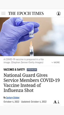 #stopthecorruption #stopthemandate#tellyourstoryhttps://www.theepochtimes.com/national-guard-gives-service-members-covid-19-vaccine-instead-of-influenza-shot_4773703.html?welcomeuser=1 https://www.theepochtimes.com/national-guard-gives-service-members-covid-19-vaccine-instead-of-influenza-shot_4773703.html?welcomeuser=1 https://www.theepochtimes.com/national-guard-gives-service-members-covid-19-vaccine-instead-of-influenza-shot_4773703.html?welcomeuser=1 https://www.theepochtimes.com/national-guard-gives-service-members-covid-19-vaccine-instead-of-influenza-shot_4773703.html?welcomeuser=1