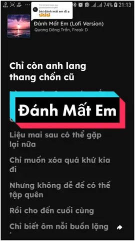 Trả lời @phamnhattruong46 Đánh Mất Em #danhmatem #quangdangtran #nhachay #music #lyrics #tamtrang #thumaik02