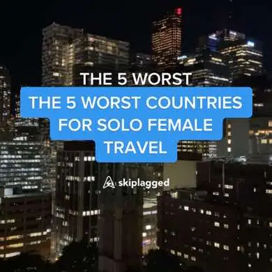 Top 5 most dangerous places in 2022 to travel solo as a female ‼️ #travelingsolo #femaletraveler #solofemaletraveler #travelnews #traveltiktok #wheretotravelsolo #