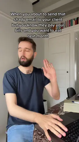 Freelancing and running a design business is basically 50% of the time keeping your cool and not letting your emotions get the better of you. Have you ever sent an email to a client and regretted it after? Don’t be that person! Breath! #graphicdesign #freelancer #brandingtips 