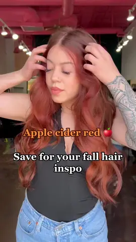 Fall hair inspo - apple cider red🍎 sage for later #fallhair #fallhairtrends #fallhairinspo #fallhaircolor #fallhaircolorideas #fall2022
