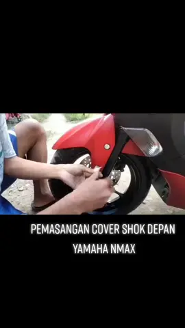 Cara pemasangan covershok depan Yamaha Nmax  pembelian cek keranjang kuning di bawah#fyp #fyp #variasimotor #pengamanshok #covershok 