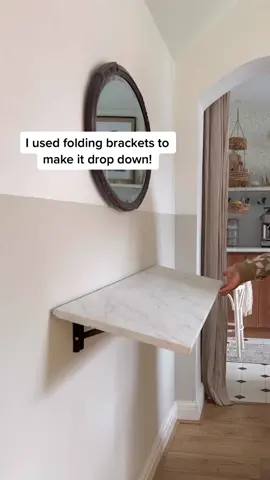 breakfast bar reveal!! Not a necessity - but I love it anyway 👀😂 #breakfastbar #foldingtable #fyp #apartmentdecor #smallspacehack #smallspaceliving 