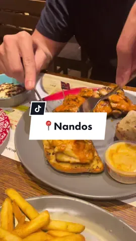 Nandos garlic bread burger 👌🏽 almost forgot the chips  #fyp #therealfoodgs #nandos #@nandosuk