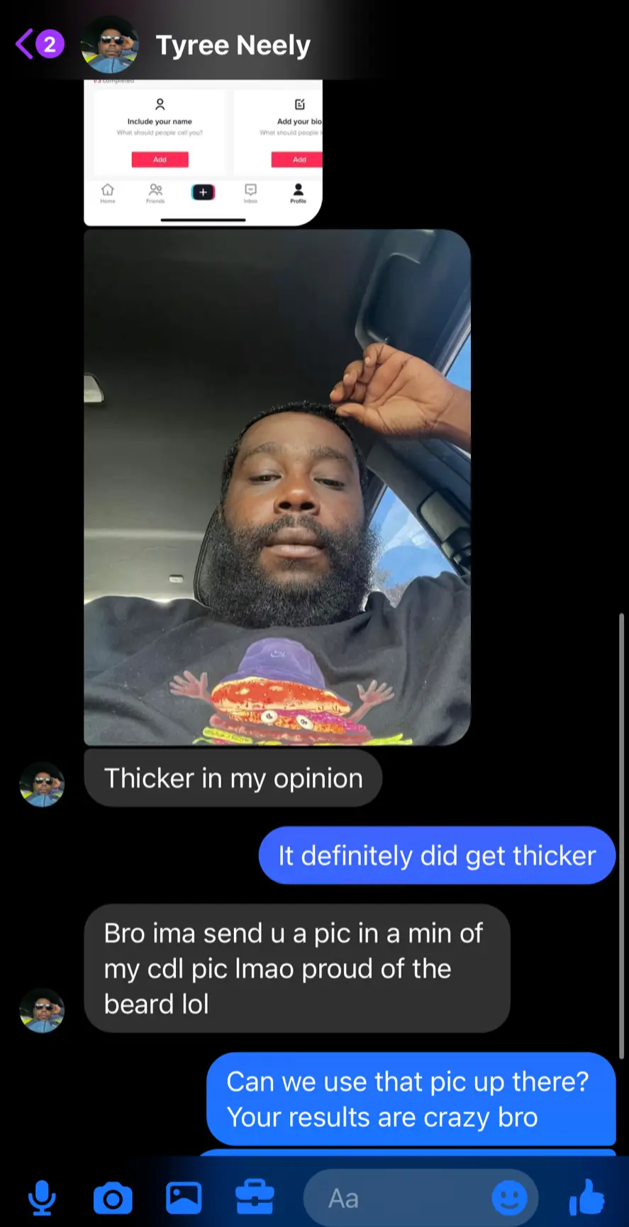 Customer Update! His beard is still getting thicker as he uses Tame Beard oil