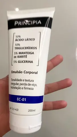 Nova Emulsão Corporal da Principia com a máxima concentração de Ácido Lático + 20% de ativos emolientes e hidratantes com eficácia comprovada na melhora da maciez, firmeza e viço da pele😍 por apenas R$44 com frete grátis🇧🇷 #principia #principiaskincare 