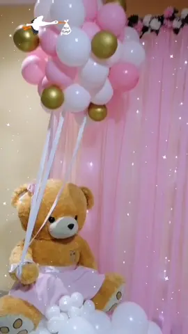 Decoración de baby shower para niña 🍼 #babyshower #niña #decoracion #fiesta #adornos #fyp 