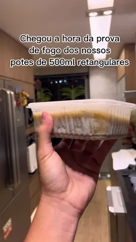 Prova de fogo dos nossos potes de 500ml retangulares 🥰 Descartáveis, higiene, limpeza e muito mais! (21)3346-0678 (21)96734-0465 boo Entregamos em diversas regiões do Rio de Janeiro! #descartaveis #fy #fypシ 