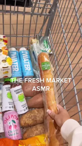 asmr grocery shopping @The Fresh Market #asmr #asmrshopping #shopwithme #shoppinghaul #olipop #asmrgrocery #thefreshmarket #healthysnacks #harmlessharvest #coconutwater #asmrtiktoks #asmrfood #shoppingasmr #sahm #sahmlife #sahmtok #momtok #breastmilksupplements 