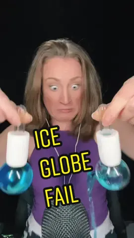 ASMR blooper - ice globe fail - water globe breaks #asmr #asmrfail #asmrblooper #asmriceglobes 