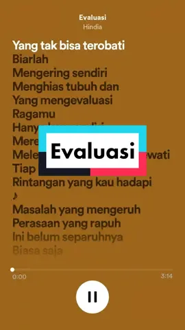 Evaluasi - Hindia. #lirik #liriklagu #evaluasi #evaluasihindia #hindia #lyrics #lyrics_songs #lyricsmusic #fyp 