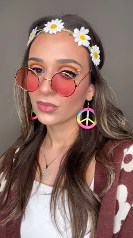 1970s Flower Child🌼 #31daysofhalloween #halloweenmakeup #flowerchild #hippiemakeup 