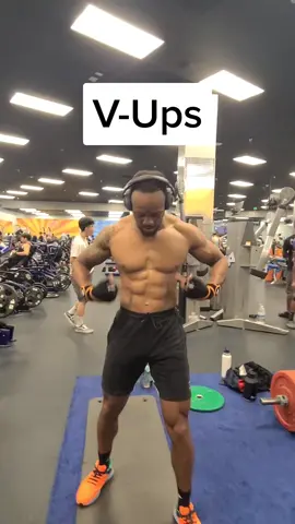 V-Ups  Target: upper and lower Abdominals and to a lesser extent glutes and hip flexors.   V-ups are a great way to work your core! Start by laying face up with your arms stretched over your head. Engage your core then simultaneously lift your lower and upper body off the floor until you form a 