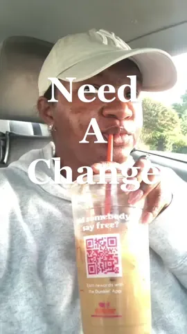 Happy Saturday!!! I’m ready for a change yall lol #coffee #dunkin #fallhair #mornings 