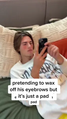 Please listen to what he says at the end 💀😂 #couple #prank #waxstrip  #couplecomedy #Relationship #funny 