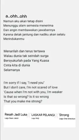 resah jadi luka x laskar pelangi x strong #request #tiktokpelitfyp #liriklagu #viral 