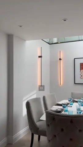 Upgrade your interior today with the Nordic Light Stick. A modern and minimal fixture. #interiorsesign #lightfixture #ukinteriors #fyp #homerenovation #walllight #homelightingschallenge 