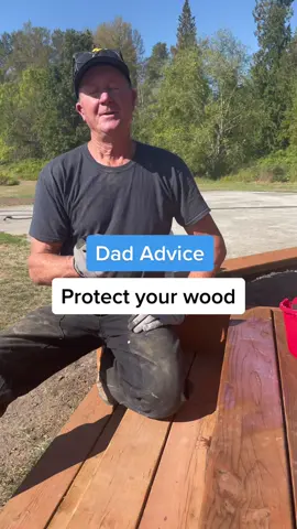 Happy Sunday. Here’s an easy thing you can knock off your to-do list today. Love, Dad #WoodSealer #protectyourwood 