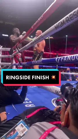 The finish from ringside was just WILD 🤯 #boxing #tysonfury #deontaywilder 