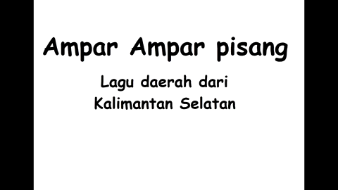 lagu daerah - Ampar ampar pisang #lagudaerah #lagudaerahindonesia #instrumenlagudaerah
