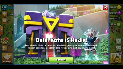 padahal udah senang dikit lagi bisa menamatkan game ini, ehh. malah muncul lg TH baru😶 #clashofclans #th15