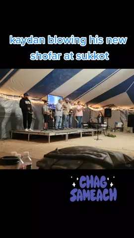 chag Sameach ... yesterday kaydan was blessed with a shofar today he blew it at the nightly sukkot service #blessed #chagsameach  #sukkot  #jewishmom #jewishfamily #fyp #shofar #blowingtheshofar 